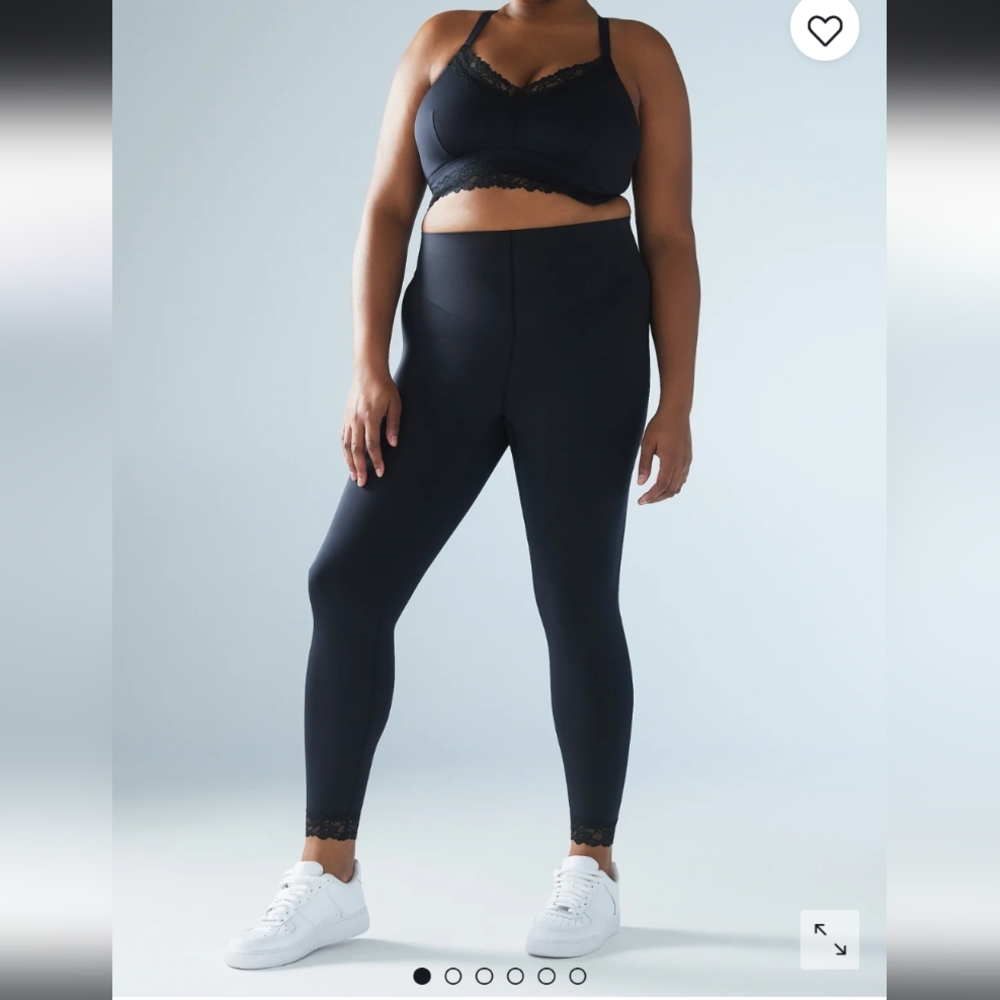 NWT Savage X Fenty Hotline Lace Trimmed High Waist Leggings - Size 2X